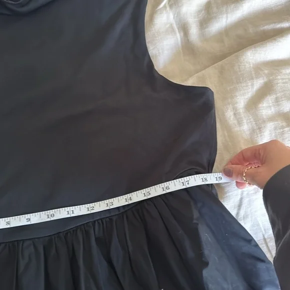 NWT J.Crew Fitted knit mockneck dress with poplin skirt in Black - Picture 15 of 15